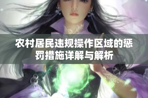 农村居民违规操作区域的惩罚措施详解与解析
