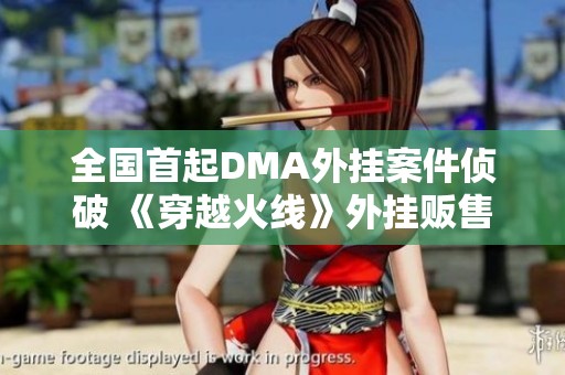 全国首起DMA外挂案件侦破 《穿越火线》外挂贩售团伙被捕