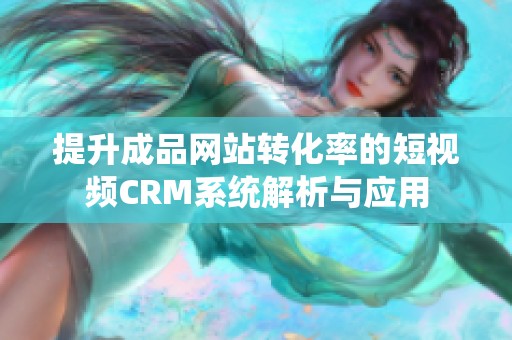 提升成品网站转化率的短视频CRM系统解析与应用