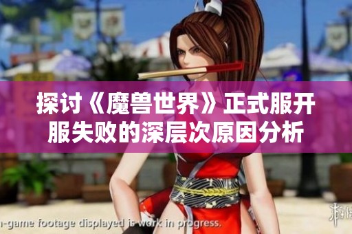 探讨《魔兽世界》正式服开服失败的深层次原因分析