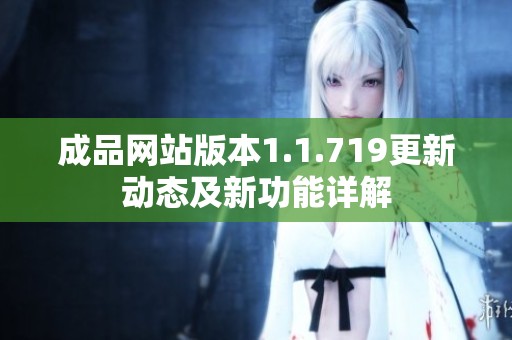 成品网站版本1.1.719更新动态及新功能详解