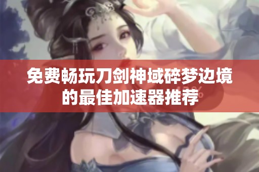 免费畅玩刀剑神域碎梦边境的最佳加速器推荐