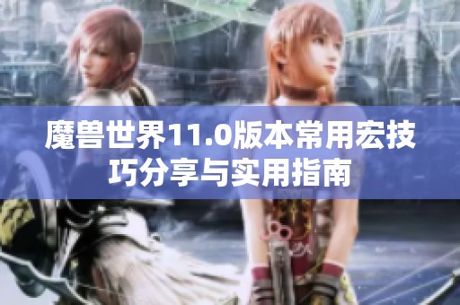 魔兽世界11.0版本常用宏技巧分享与实用指南