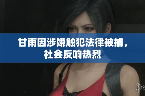 甘雨因涉嫌触犯法律被捕，社会反响热烈