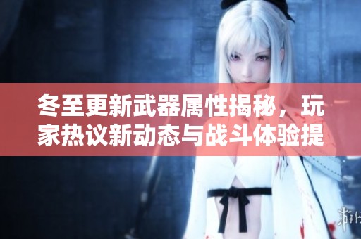 冬至更新武器属性揭秘，玩家热议新动态与战斗体验提升