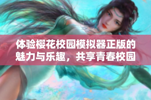 体验樱花校园模拟器正版的魅力与乐趣，共享青春校园生活