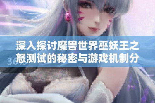 深入探讨魔兽世界巫妖王之怒测试的秘密与游戏机制分析