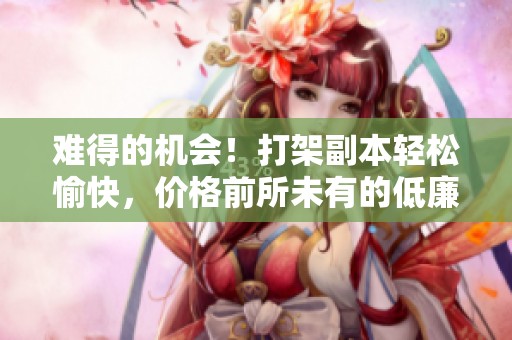 难得的机会！打架副本轻松愉快，价格前所未有的低廉