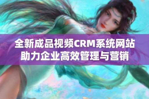 全新成品视频CRM系统网站助力企业高效管理与营销