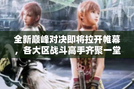 全新巅峰对决即将拉开帷幕，各大区战斗高手齐聚一堂