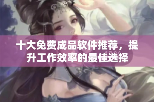 十大免费成品软件推荐，提升工作效率的最佳选择