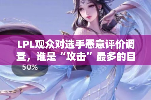 LPL观众对选手恶意评价调查，谁是“攻击”最多的目标？