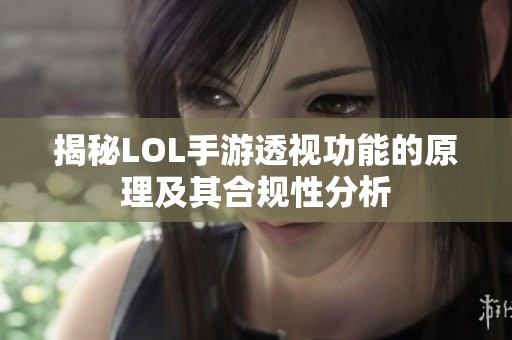 揭秘LOL手游透视功能的原理及其合规性分析