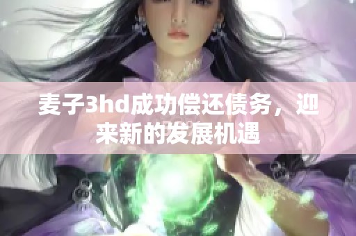 麦子3hd成功偿还债务，迎来新的发展机遇