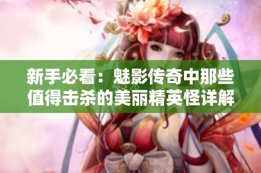 新手必看：魅影传奇中那些值得击杀的美丽精英怪详解
