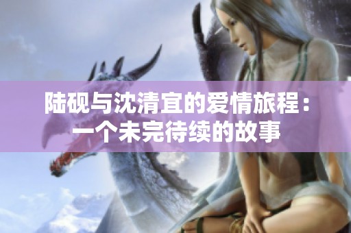 陆砚与沈清宜的爱情旅程：一个未完待续的故事
