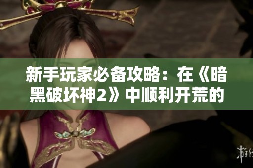 新手玩家必备攻略：在《暗黑破坏神2》中顺利开荒的全攻略详解