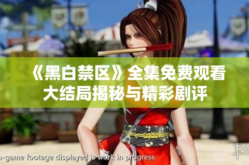 《黑白禁区》全集免费观看大结局揭秘与精彩剧评
