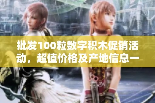 批发100粒数字积木促销活动，超值价格及产地信息一键了解