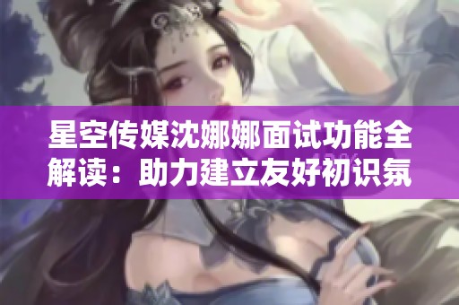 星空传媒沈娜娜面试功能全解读：助力建立友好初识氛围