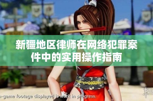 新疆地区律师在网络犯罪案件中的实用操作指南