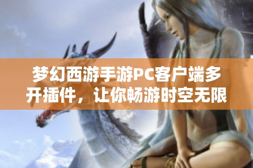 梦幻西游手游PC客户端多开插件，让你畅游时空无限乐趣