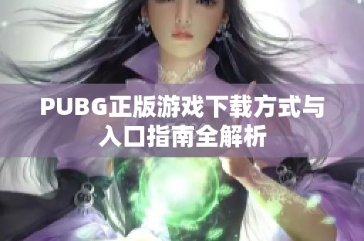 PUBG正版游戏下载方式与入口指南全解析