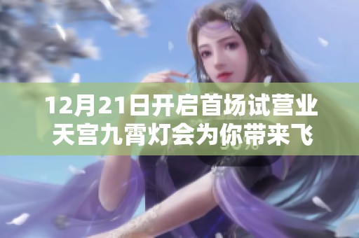 12月21日开启首场试营业 天宫九霄灯会为你带来飞雪奇妙体验