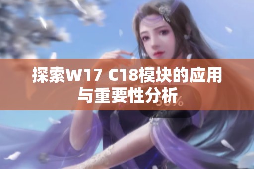 探索W17 C18模块的应用与重要性分析