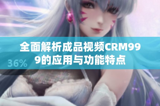 全面解析成品视频CRM999的应用与功能特点