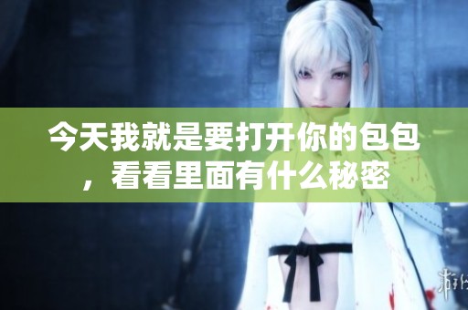 今天我就是要打开你的包包，看看里面有什么秘密