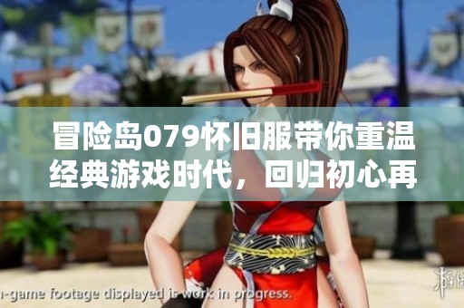 冒险岛079怀旧服带你重温经典游戏时代，回归初心再续冒险谍梦