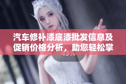 汽车修补漆底漆批发信息及促销价格分析，助您轻松掌握优质货源
