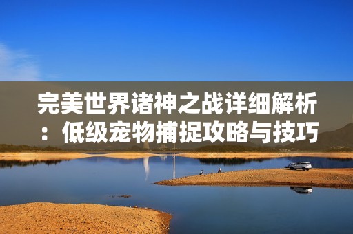 完美世界诸神之战详细解析：低级宠物捕捉攻略与技巧全面揭秘