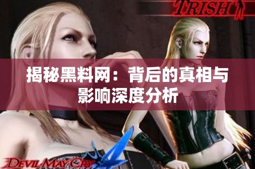 揭秘黑料网：背后的真相与影响深度分析