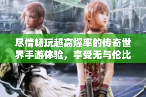 尽情畅玩超高爆率的传奇世界手游体验，享受无与伦比的传奇盛宴乐趣！