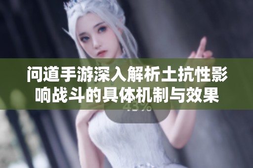 问道手游深入解析土抗性影响战斗的具体机制与效果