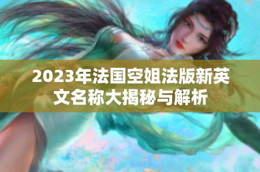 2023年法国空姐法版新英文名称大揭秘与解析