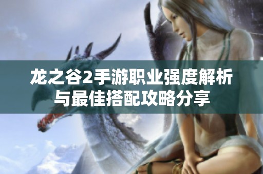 龙之谷2手游职业强度解析与最佳搭配攻略分享