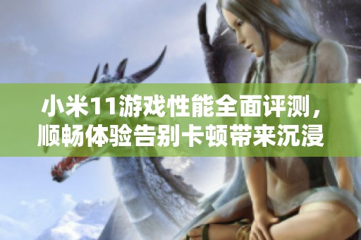 小米11游戏性能全面评测，顺畅体验告别卡顿带来沉浸享受