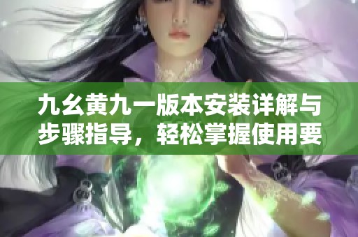 九幺黄九一版本安装详解与步骤指导，轻松掌握使用要点