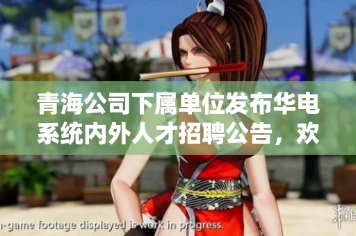 青海公司下属单位发布华电系统内外人才招聘公告，欢迎加入我们团队