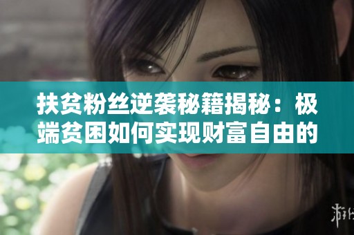 扶贫粉丝逆袭秘籍揭秘：极端贫困如何实现财富自由的实用指南