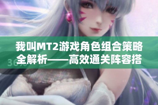 我叫MT2游戏角色组合策略全解析——高效通关阵容搭配指南