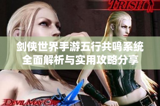 剑侠世界手游五行共鸣系统全面解析与实用攻略分享