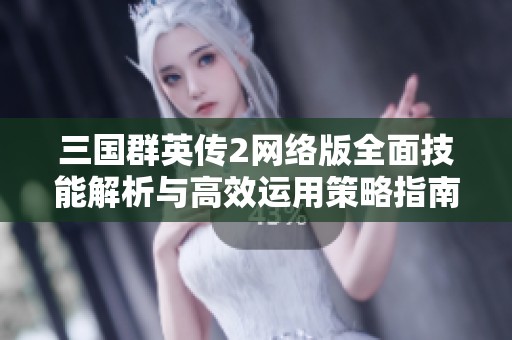 三国群英传2网络版全面技能解析与高效运用策略指南