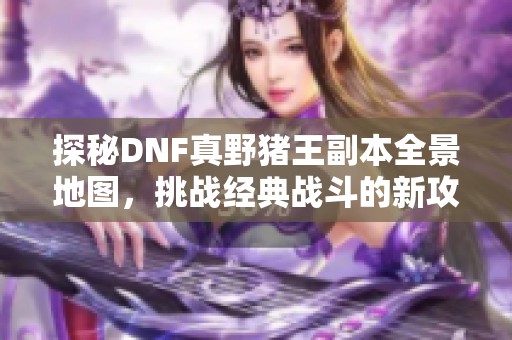 探秘DNF真野猪王副本全景地图，挑战经典战斗的新攻略