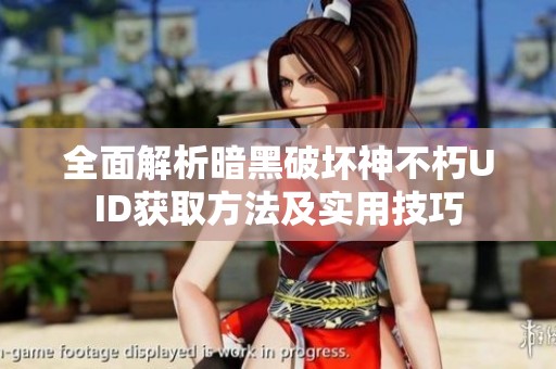 全面解析暗黑破坏神不朽UID获取方法及实用技巧
