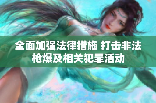 全面加强法律措施 打击非法枪爆及相关犯罪活动