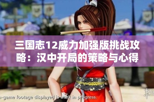 三国志12威力加强版挑战攻略：汉中开局的策略与心得分享